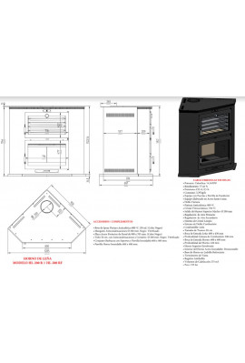 Poêle à bois - Four / HL-200 R / 11 kW